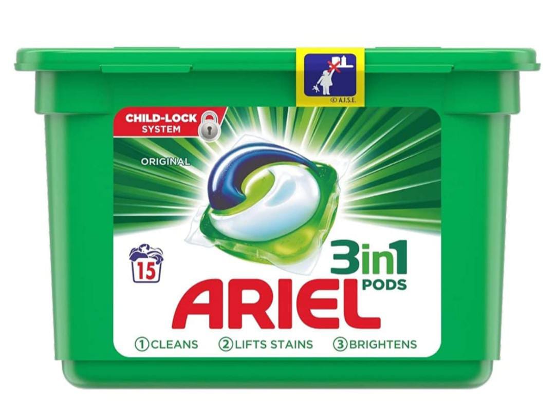 ARIEL 3 IN 1 PODS REGULAR 12 PACK - CASE OF 6