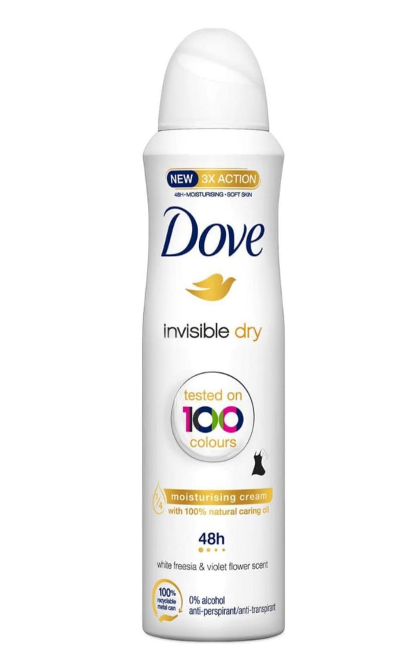 DOVE ANTIPERSPIRANT DEODORANT INVISIBLE DRY WOMEN CLEAN TOUCH 250ML