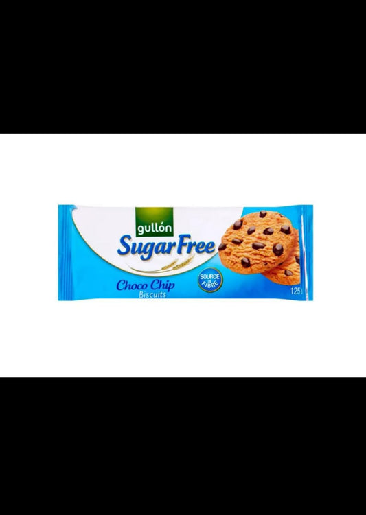 GULLON SUGAR FREE CHOCO CHIP BISCUITS 125G - CASE OF 12