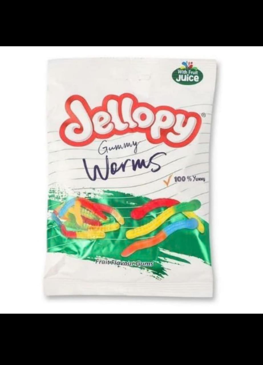 JELLOPY GUMMY WORMS 160G