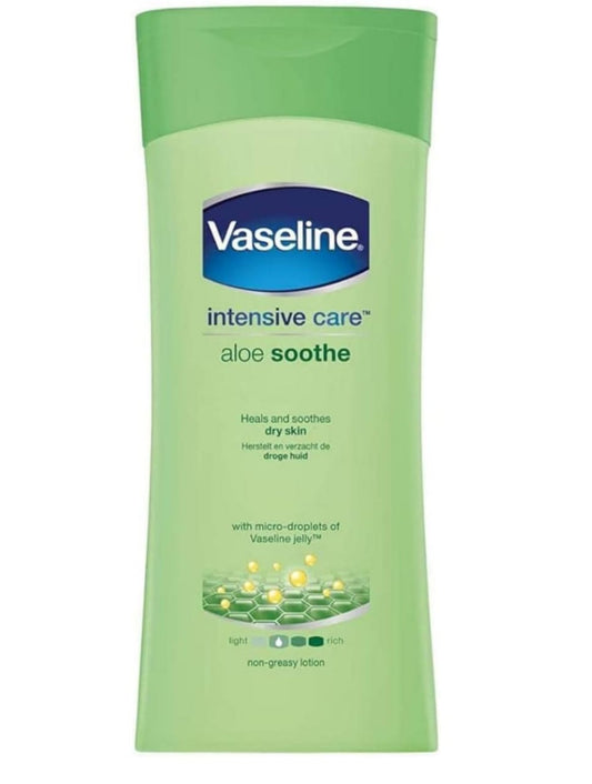 VASELINE BODY LOTION INTENSIVE CARE ALOE SOOTHE 200ML - CASE OF 6